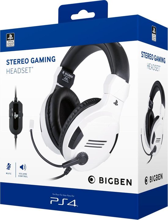 Official Licensed PS4 & PS5 V3 Stereo Gaming Headset - Wit