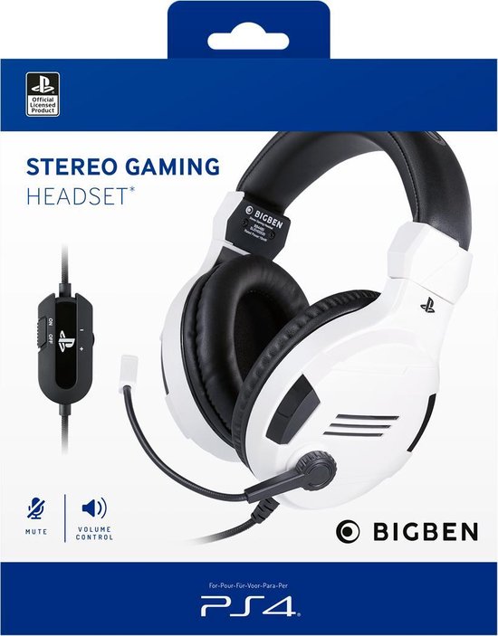 Official Licensed PS4 & PS5 V3 Stereo Gaming Headset - Wit