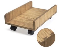 CPU Stand met 4 Stille Wielen voor ATX Computer Tower - Donkerbruin