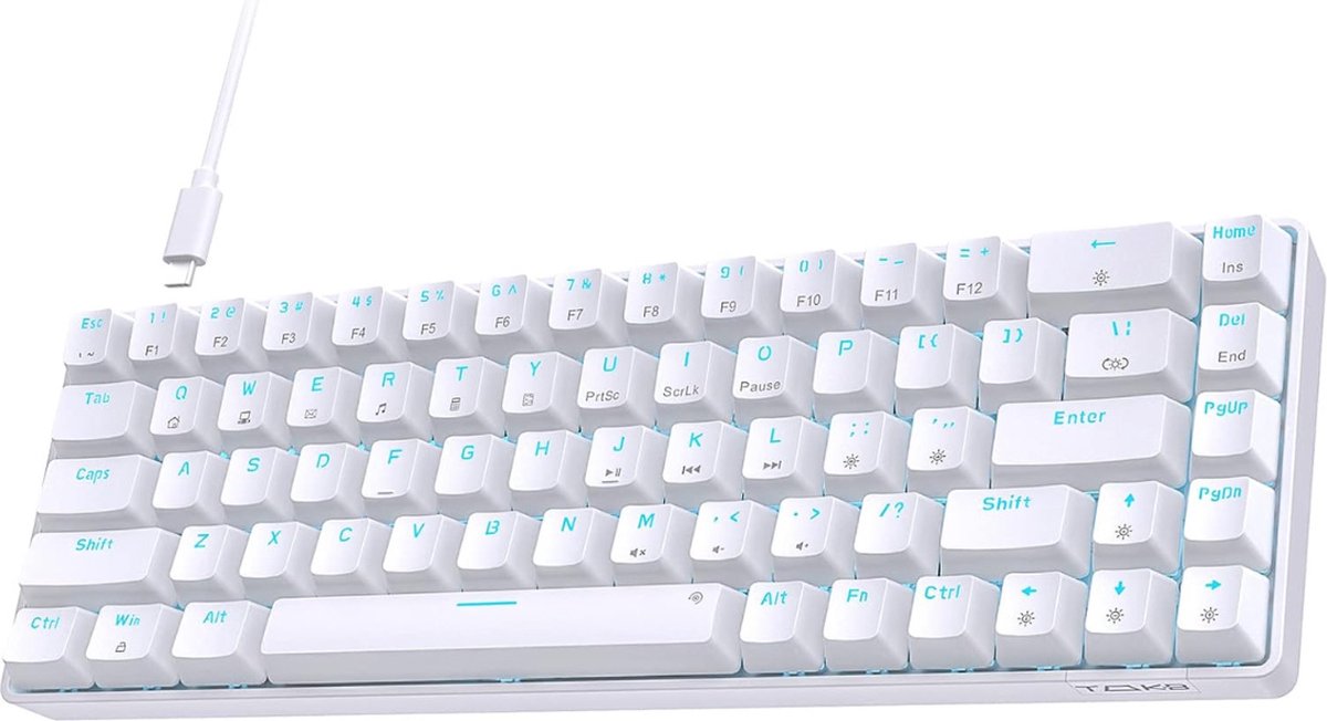 White-Label® Mechanical Keyboard - Mechanisch Toetsenbord Gaming - Wit