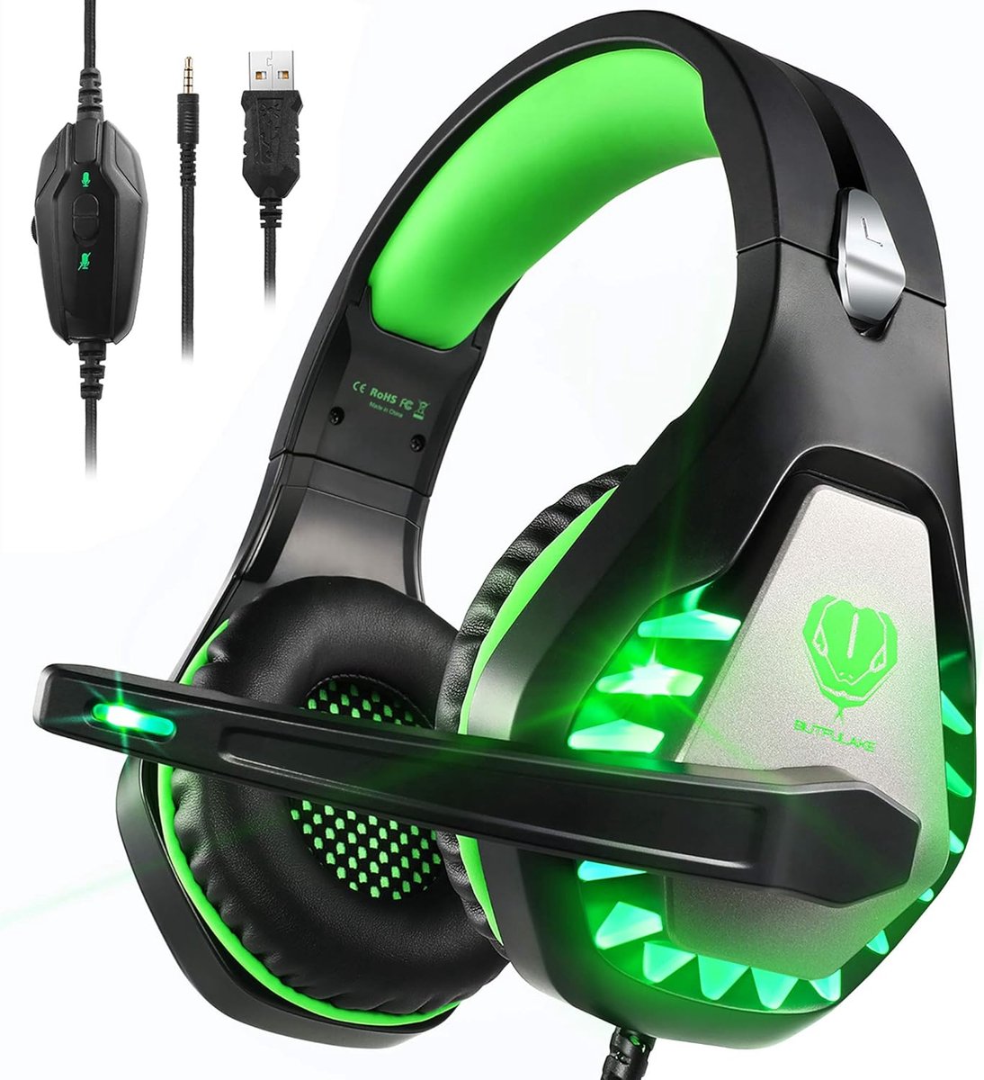 Gaming Headset met Ruisonderdrukking en Surround Geluid voor PS4, PS5, Xbox en PC