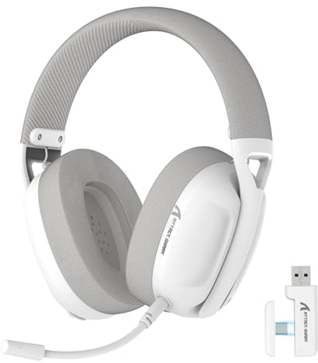 Ultra Light Draadloze Gaming Headset met Ruisonderdrukking en Afneembare Microfoon