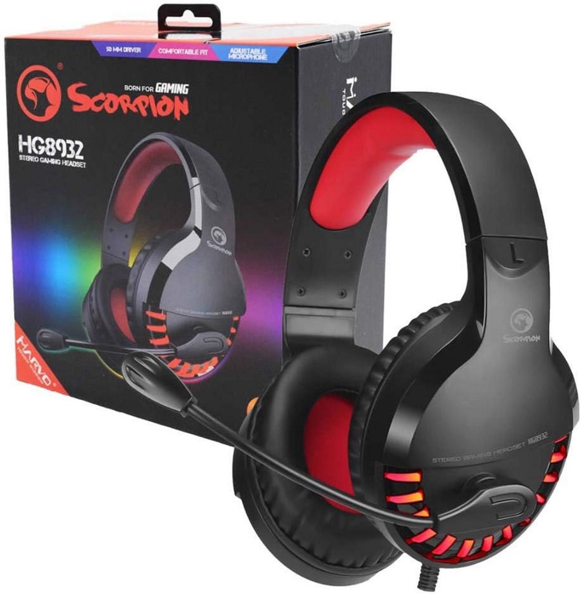 Stereo Gaming Headset met Microfoon voor Urenlang Speelplezier