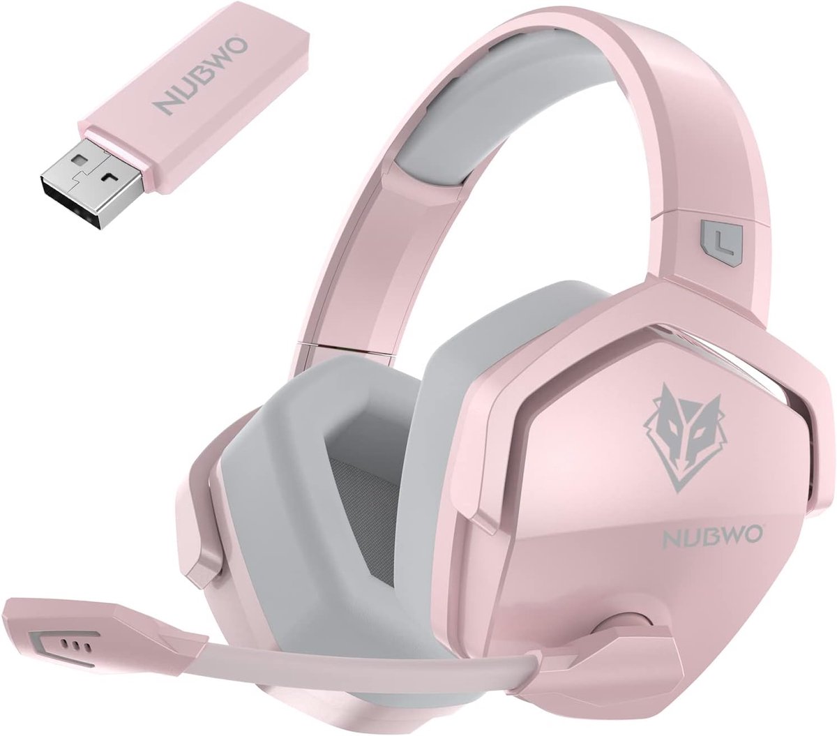 Draadloze Gaming Headset met Microfoon voor PS5, PS4 en PC - 100 uur Batterijduur - Roze