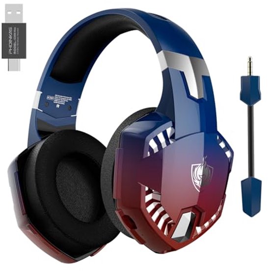 Draadloze gaming headset voor PS5, PS4, PC en Switch met 7.1 surround sound en lage latency