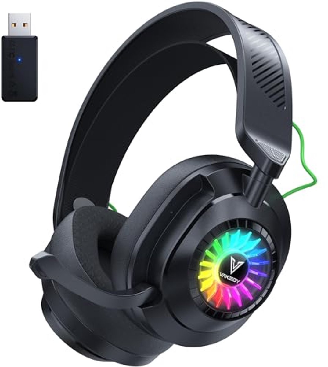 Draadloze Gaming Headset voor PS5, PC, PS4, Mac en Switch - 2.4 GHz USB/Bluetooth met Microfoon