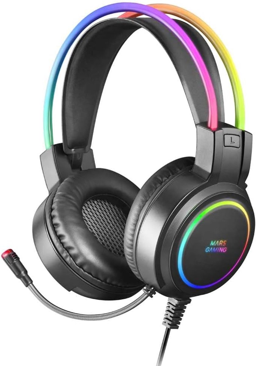 Hoofdband Gaming Headset met RGB Verlichting en Professionele Microfoon