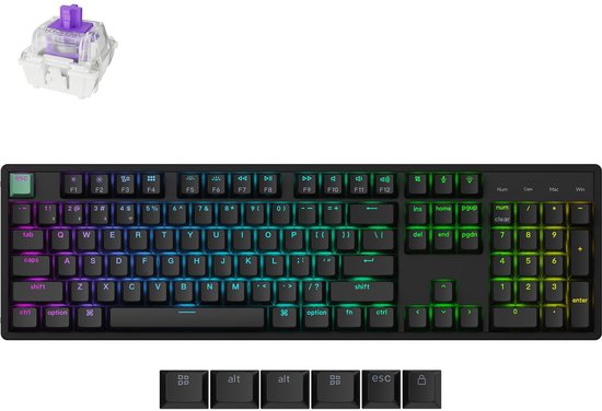 Keychron K10 HE toetsenbord Nebula switch zwart