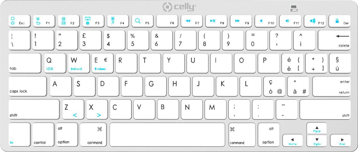 Celly Toetsenbord Smart Worker Draadloos Qwerty Wit