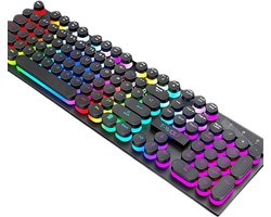 S&E Verlichte Mechanische Gaming Toetsenbord - Voor Desktop en Laptop - Bedraad - QWERTY - 104 keys