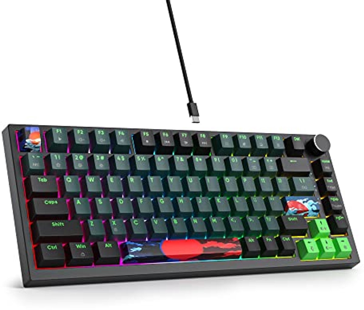 Mechanisch Gaming Toetsenbord RGB Verlichting TKL Hotswappable 82 Toetsen