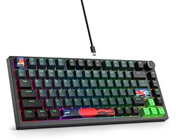 Mechanisch Gaming Toetsenbord RGB Verlichting TKL Hotswappable 82 Toetsen