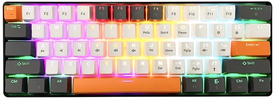 Media-Tech ZONE 61 MT1258 - Mechanisch Toetsenbord - Gaming toetsenbord - USB-C