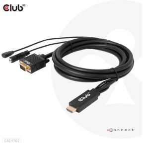 Club 3D CLUB3D HDMI to VGA Cable M/M 2m/6.56ft 28AWG