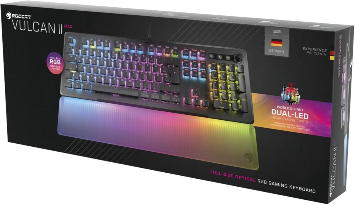 Optisch Mechanisch Gaming Toetsenbord met Royale RGB Verlichting en Polssteun