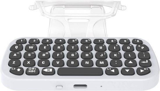 Draadloze Mini Toetsenbord Controller voor PS5 - Bluetooth Keyboard met Cliphouder