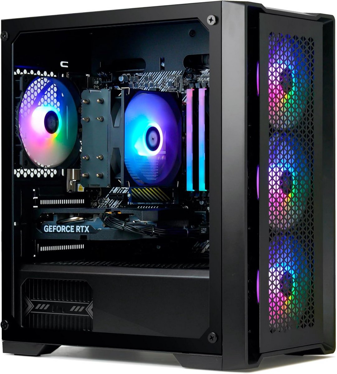 Krachtige Gaming PC met Ryzen 7 5700X, RTX 5060 en 32GB RGB RAM