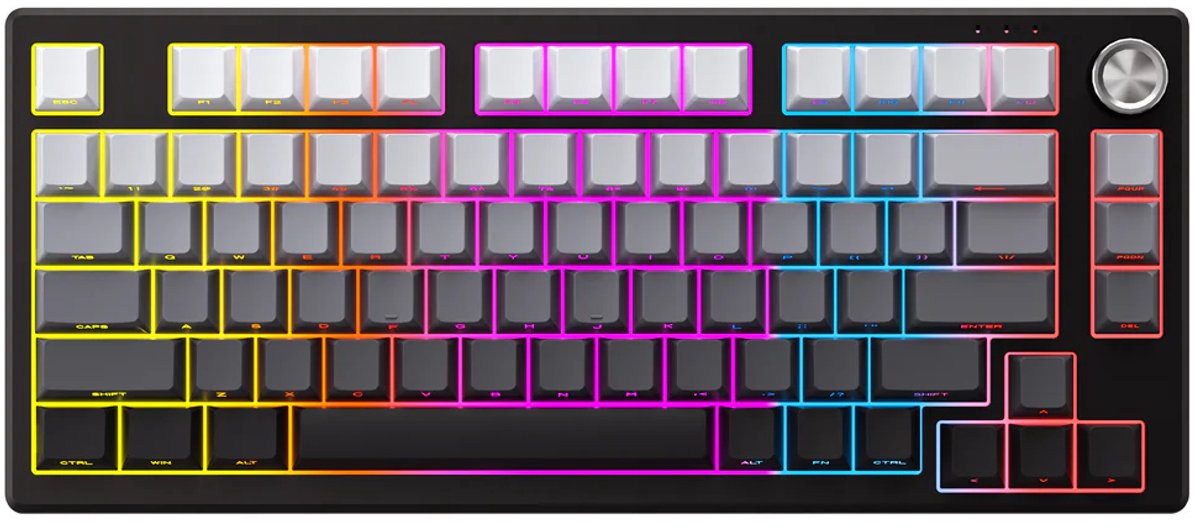 Furycube IP75 - Mechanisch Gaming Toetsenbord - 81 Toetsen - RGB Verlichting - Bedraad - Grijs