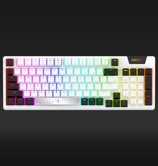 AQIRYS Adara Mini Wit - Gaming Toetsenbord - Led RGB - Bedraad - USB - Meganisch Toetsenbord