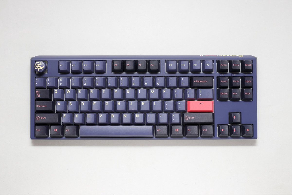 Ducky One 3 TKL, RGB, clear keycaps, MX Speed, Qwerty US, Donkerblauw