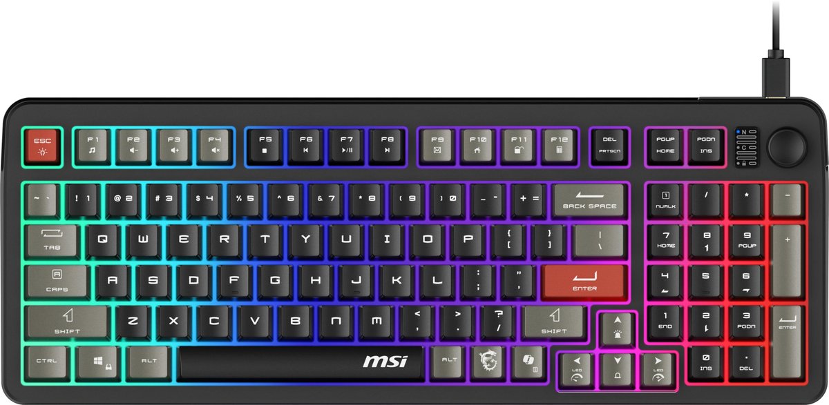 MSI FORGE GK110 - Gaming Keyboard - RGB verlichtingseffecten