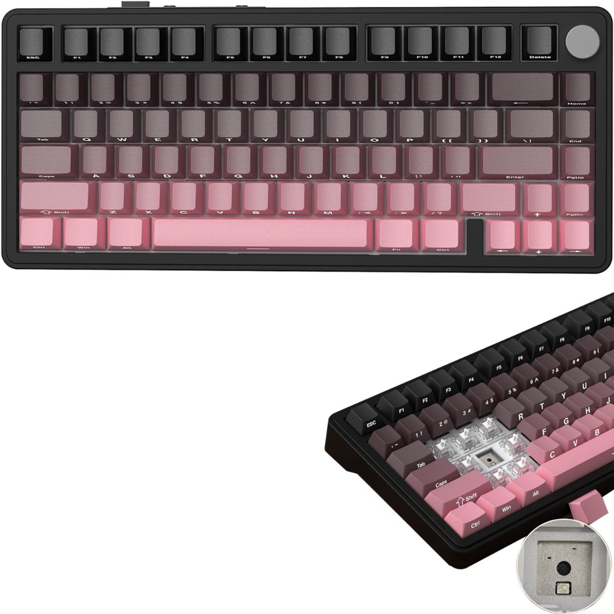 NBAP® Mechanical Keyboard - Mechanisch Toetsenbord Gaming - Zwart en roze