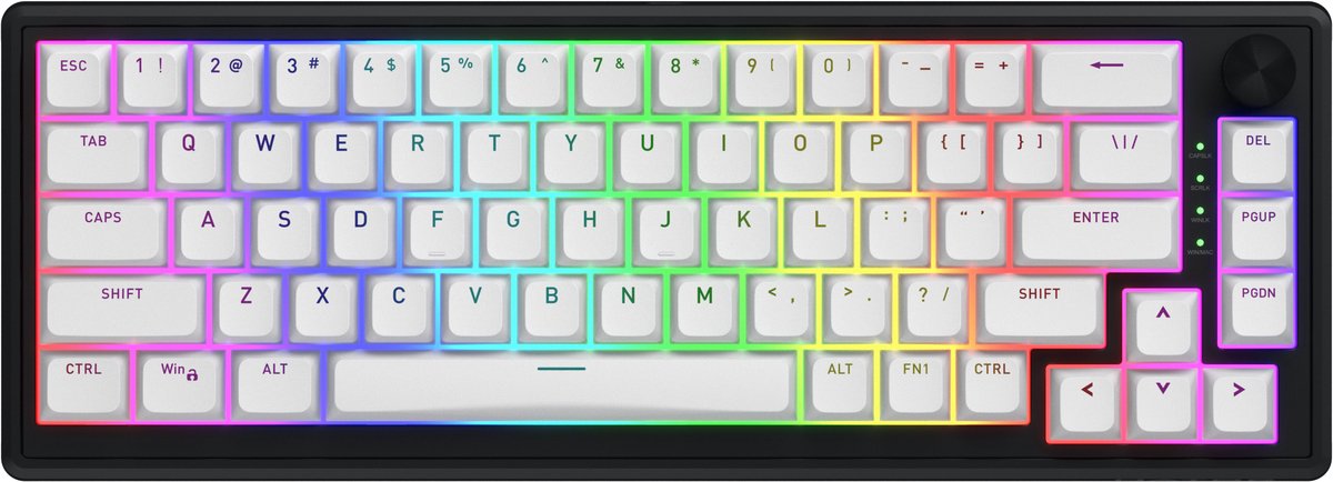 HATOR Skyfall 65 MAG ULTRA 8K toetsenbord Gamen USB QWERTY Amerikaans Engels Zwart, Wit