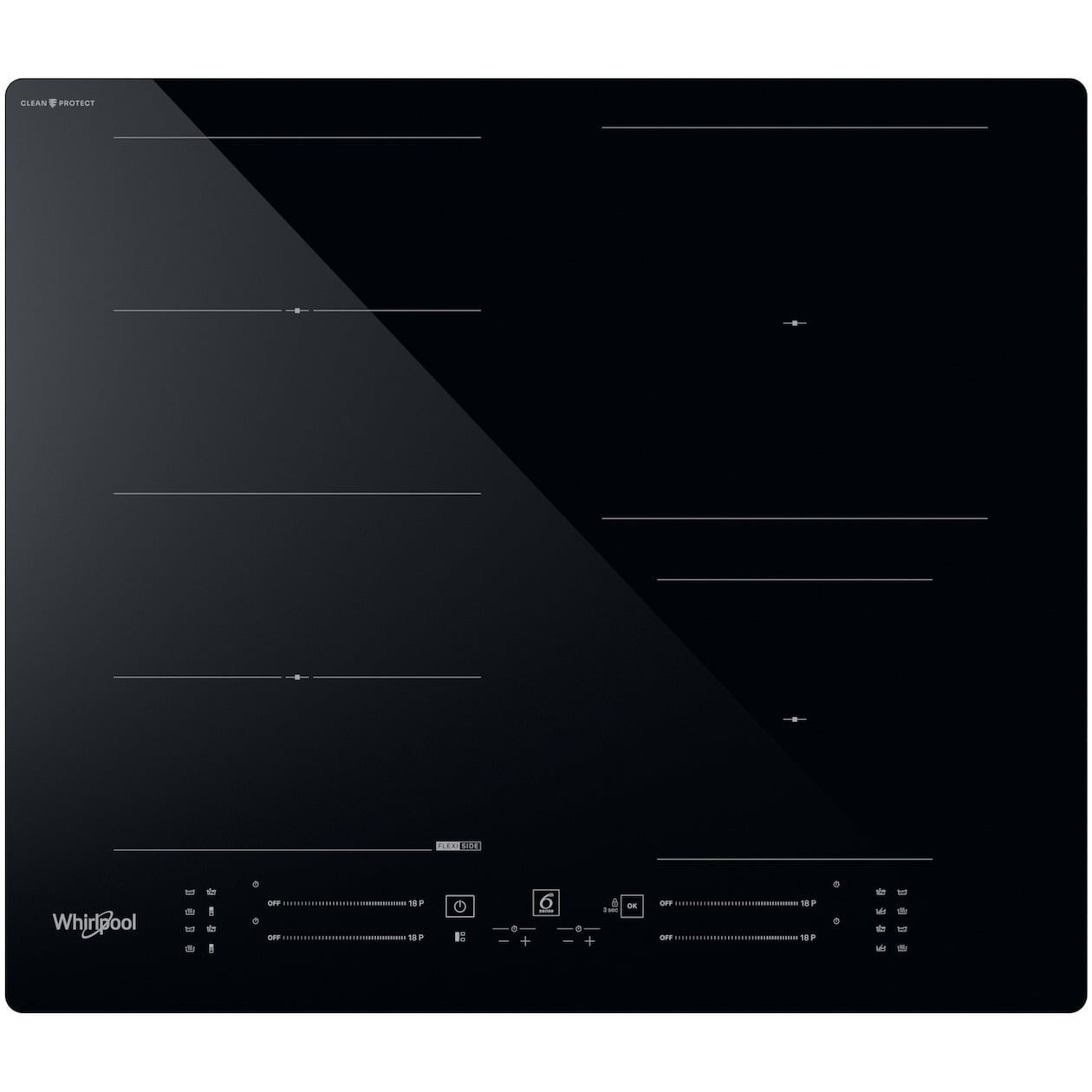 Whirlpool WF S3660 CPNE Inductie kookplaat Zwart - Zwart