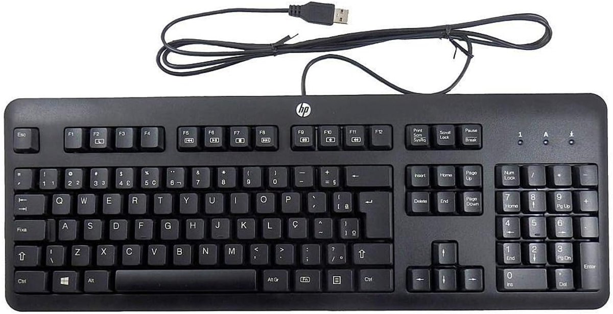 HP KU-1156 USB Multimedia Toetsenbord - Zwart/Grijs - Bedraad QWERTY
