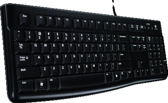 Logitech K120 Corded Keyboard toetsenbord USB Russisch Zwart