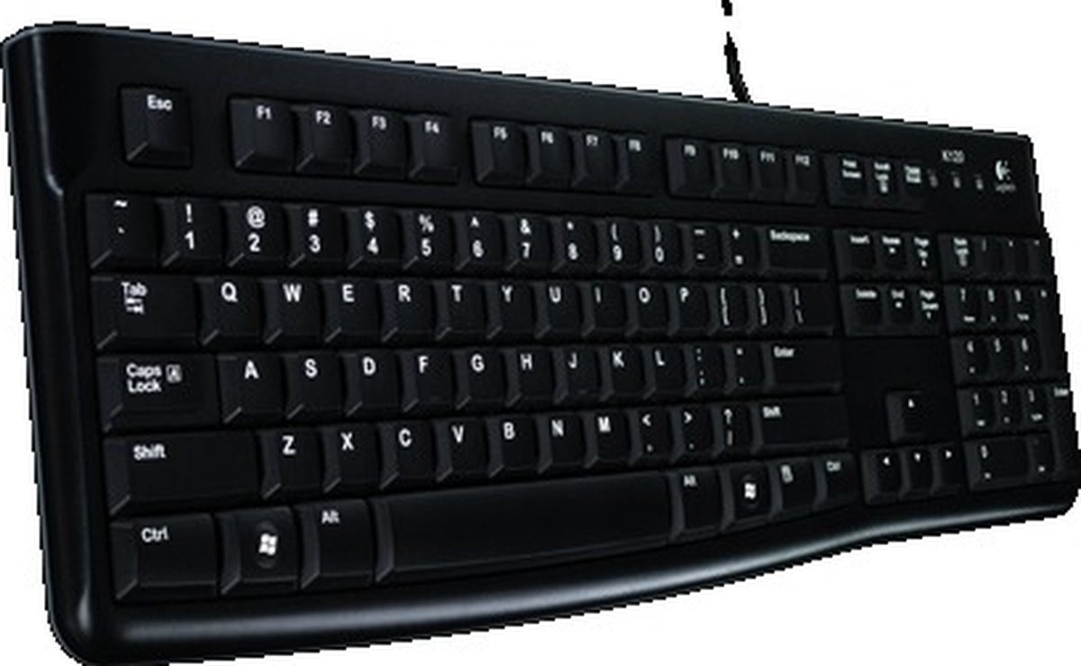Logitech K120 Corded Keyboard toetsenbord USB Russisch Zwart
