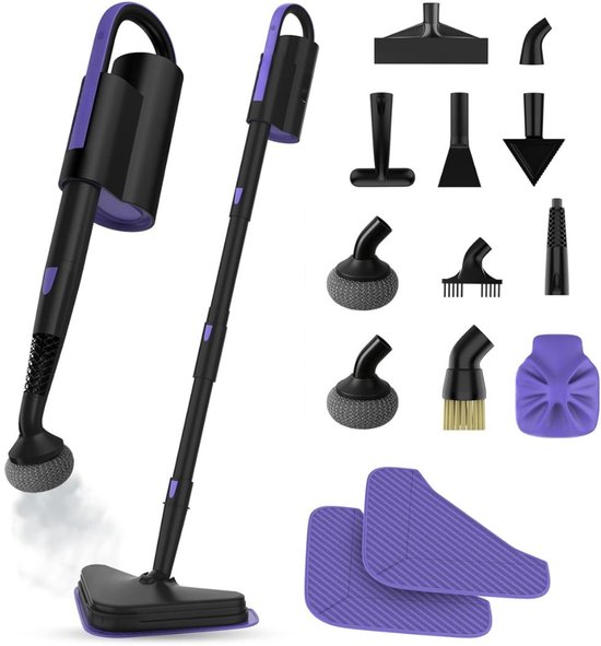 MIRA® Stoomreiniger vloer - Stoomreiniger - Stoomreinigers - Zwart - ‎45cm x 41cm x 13cm