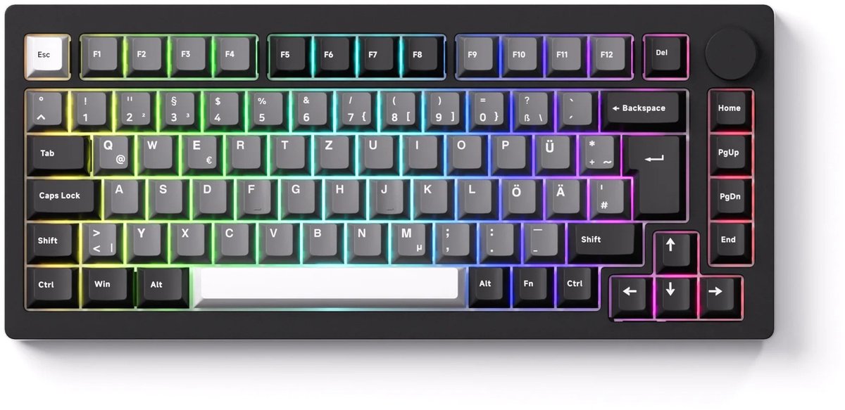 AB SHOP Mechanische Toestenbord - Gaming Toetsenbord - QWERTY - Zwart/Grijs