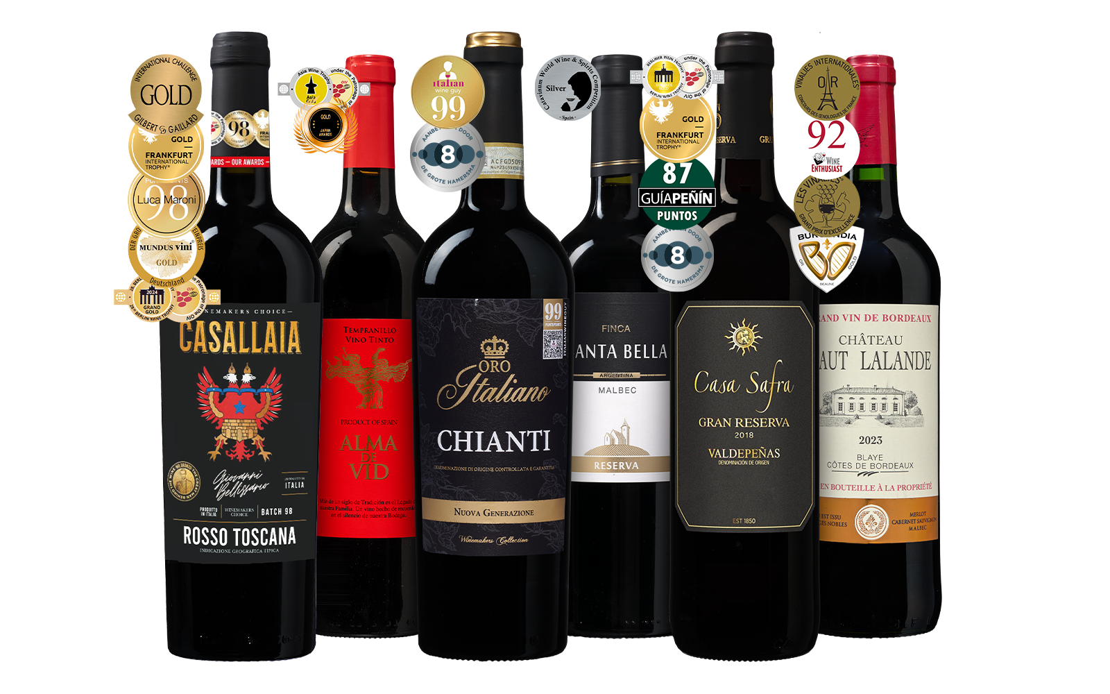 Wijnvoordeel Medailleknallers Wijnpakket - Rood