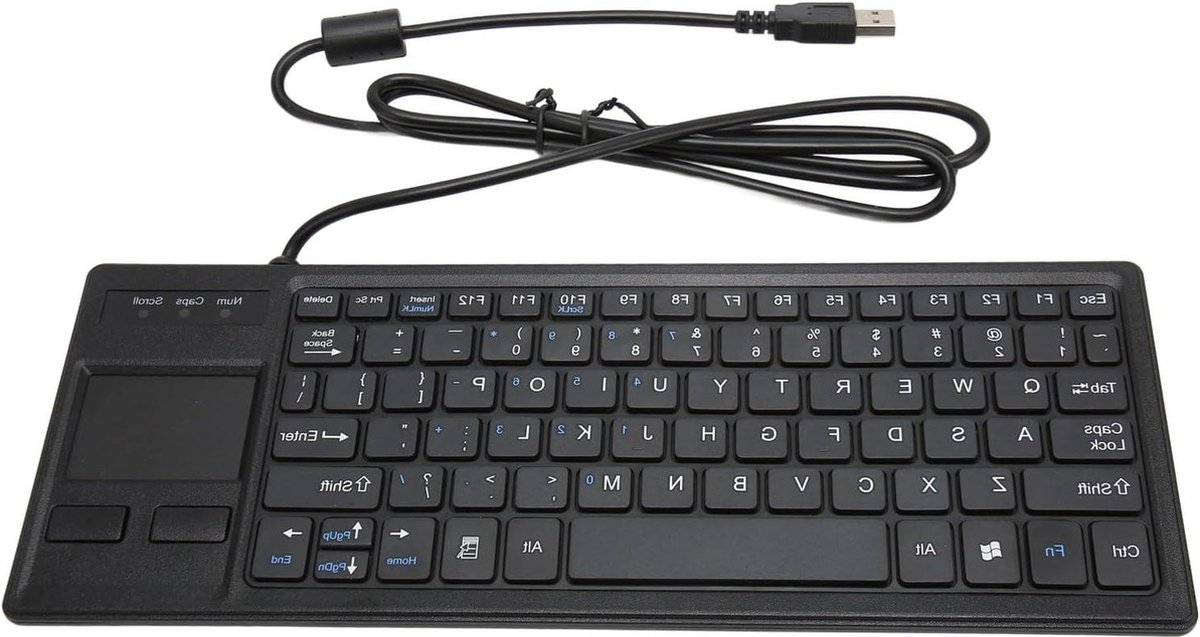 Bedraad Toetsenbord met Touchpad USB2.0-verbinding - Draagbaar Compact Toetsenbord met HUB-functie .