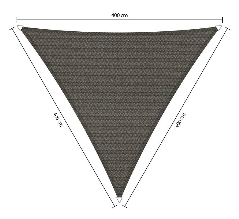 Shadow Comfort Driehoek schaduwdoek 4,00x4,00x4,00 m Cool Grey - - Grijs