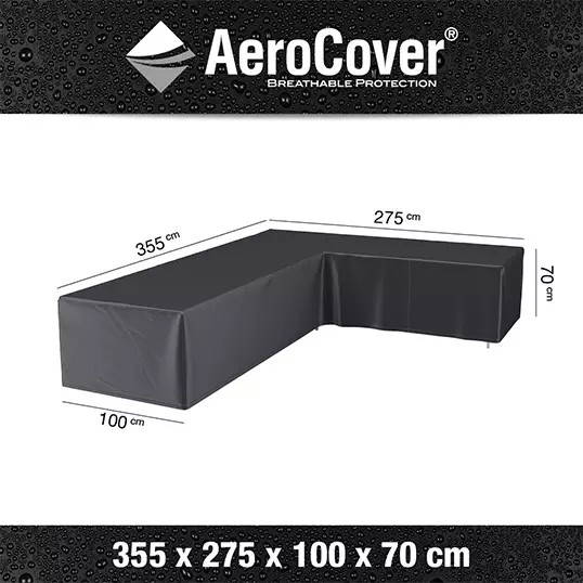 AeroCover Loungesethoes hoekset rechts 355x275x100xH70 cm - - Grijs