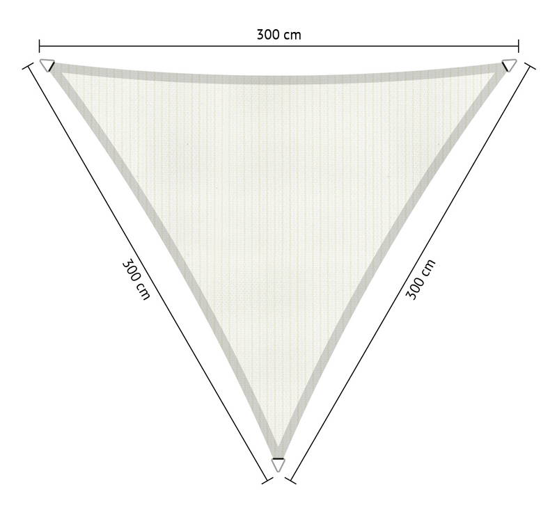 Shadow Comfort Driehoek schaduwdoek 3,00x3,00x3,00 m Arctic White -