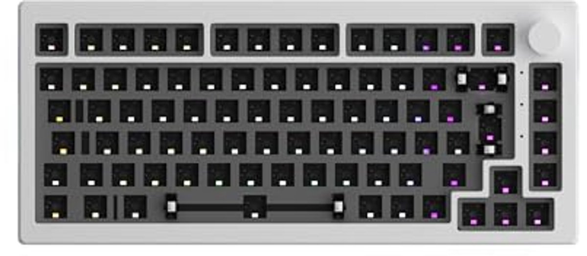 Mechanisch Gaming Keyboard Set 75% ISO - Bedraad, VIA Programmeerbaar, Geluidsreductie, Gasket Mount
