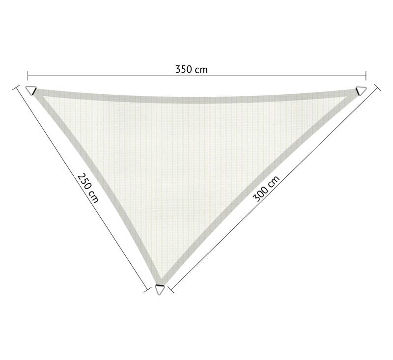 Shadow Comfort Driehoek ongelijkzijdig schaduwdoek 2,50x3,00x3,50 m Arctic White -