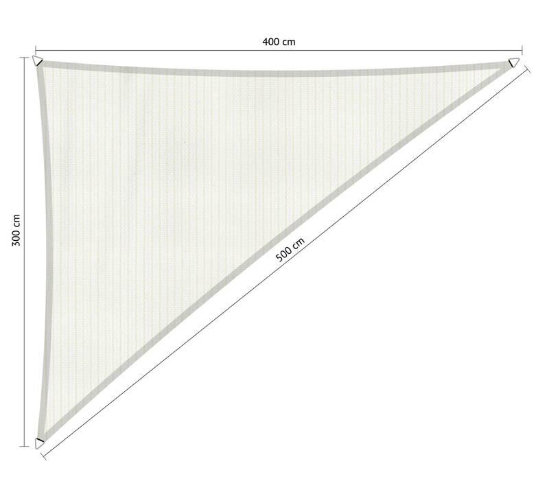 Shadow Comfort Driehoek 90 schaduwdoek 3,00x4,00x5,00 m Arctic White -