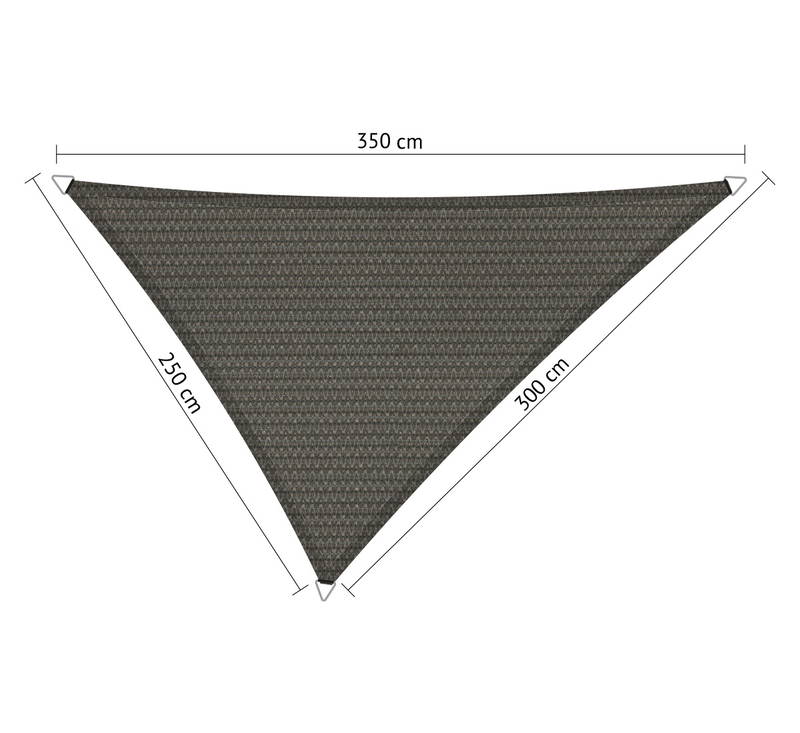 Shadow Comfort Driehoek ongelijkzijdig schaduwdoek 2,50x3,00x3,50 m Cool Grey - - Grijs