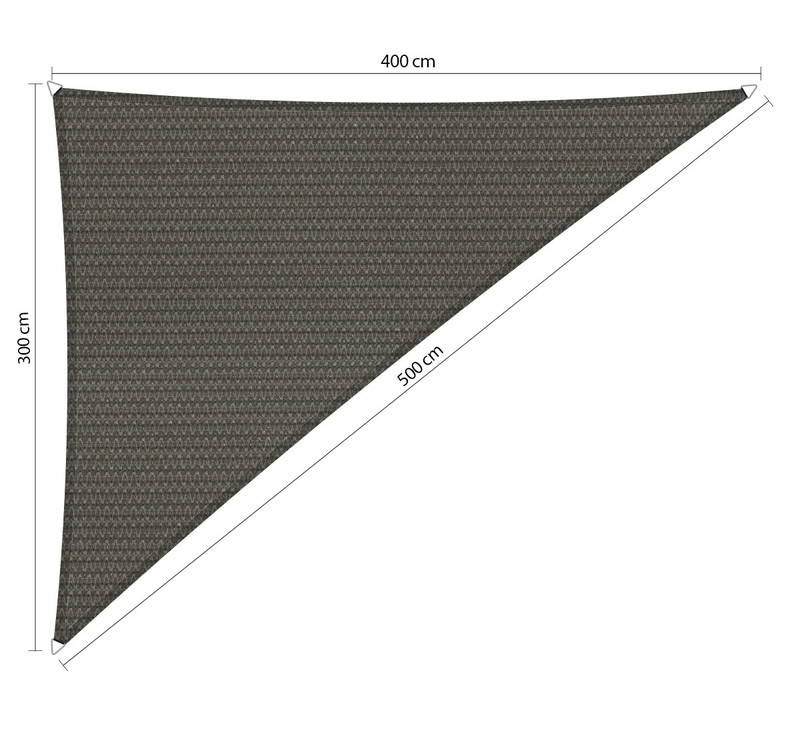 Shadow Comfort Driehoek 90 schaduwdoek 3,00x4,00x5,00 m Cool Grey - - Grijs