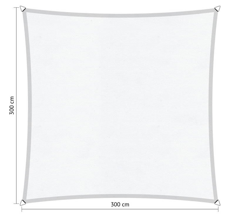 Shadow Comfort Vierkant schaduwdoek 3,00x3,00 m Ibiza White -