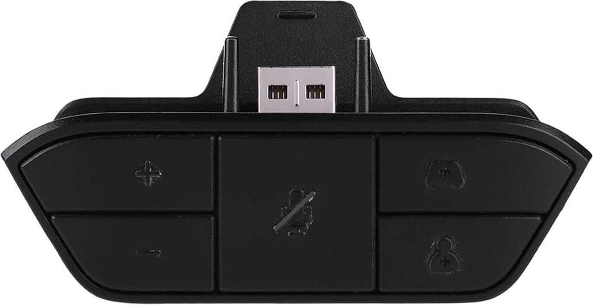 Stofdichte Stereo Headset Adapter - Hoofdtelefoon Converter met Game Control voor Xbox One Zwart .