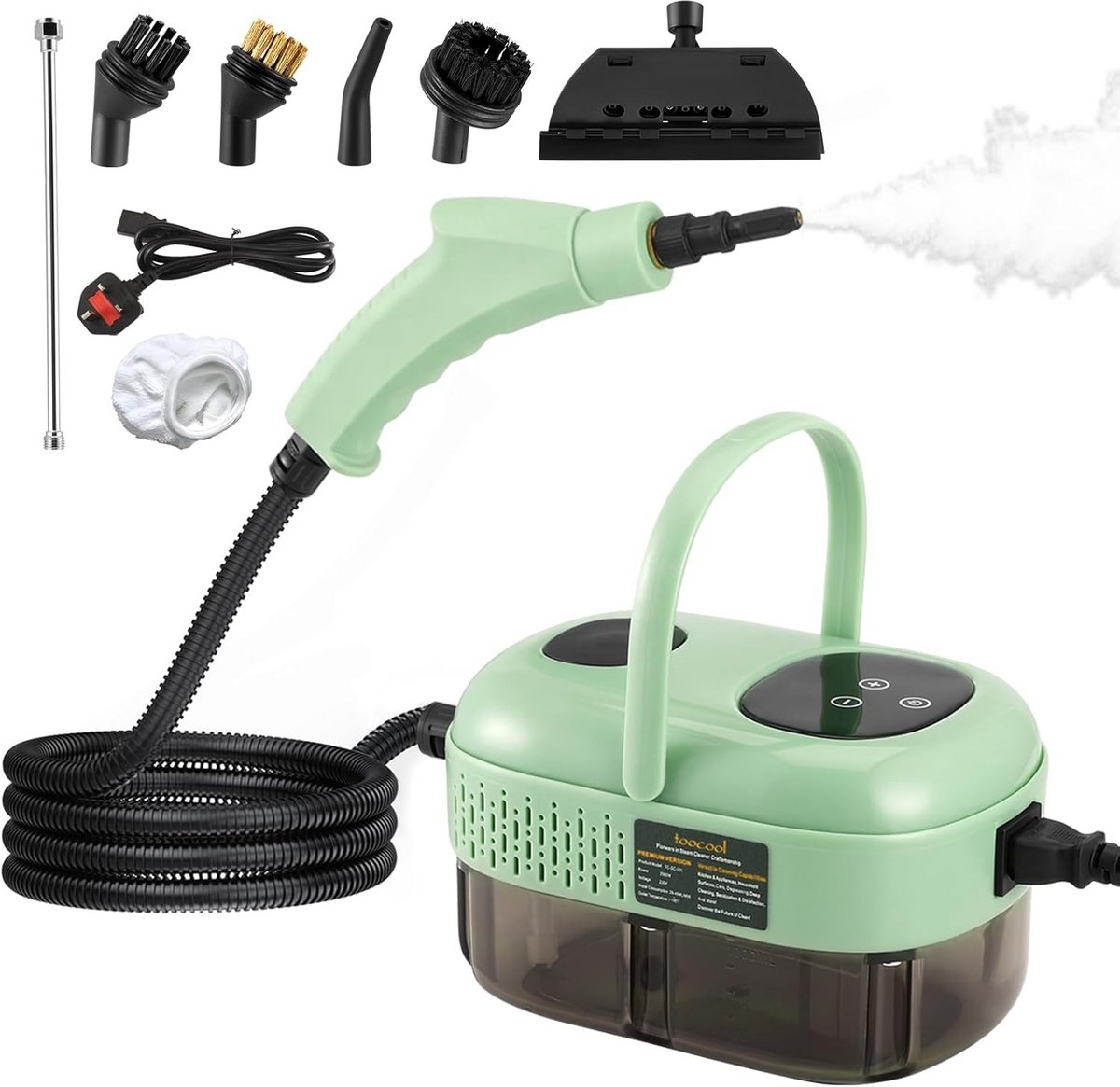 Krachtige Handstoomreiniger voor Diepe Reiniging - Multifunctioneel en Snel Opwarmend