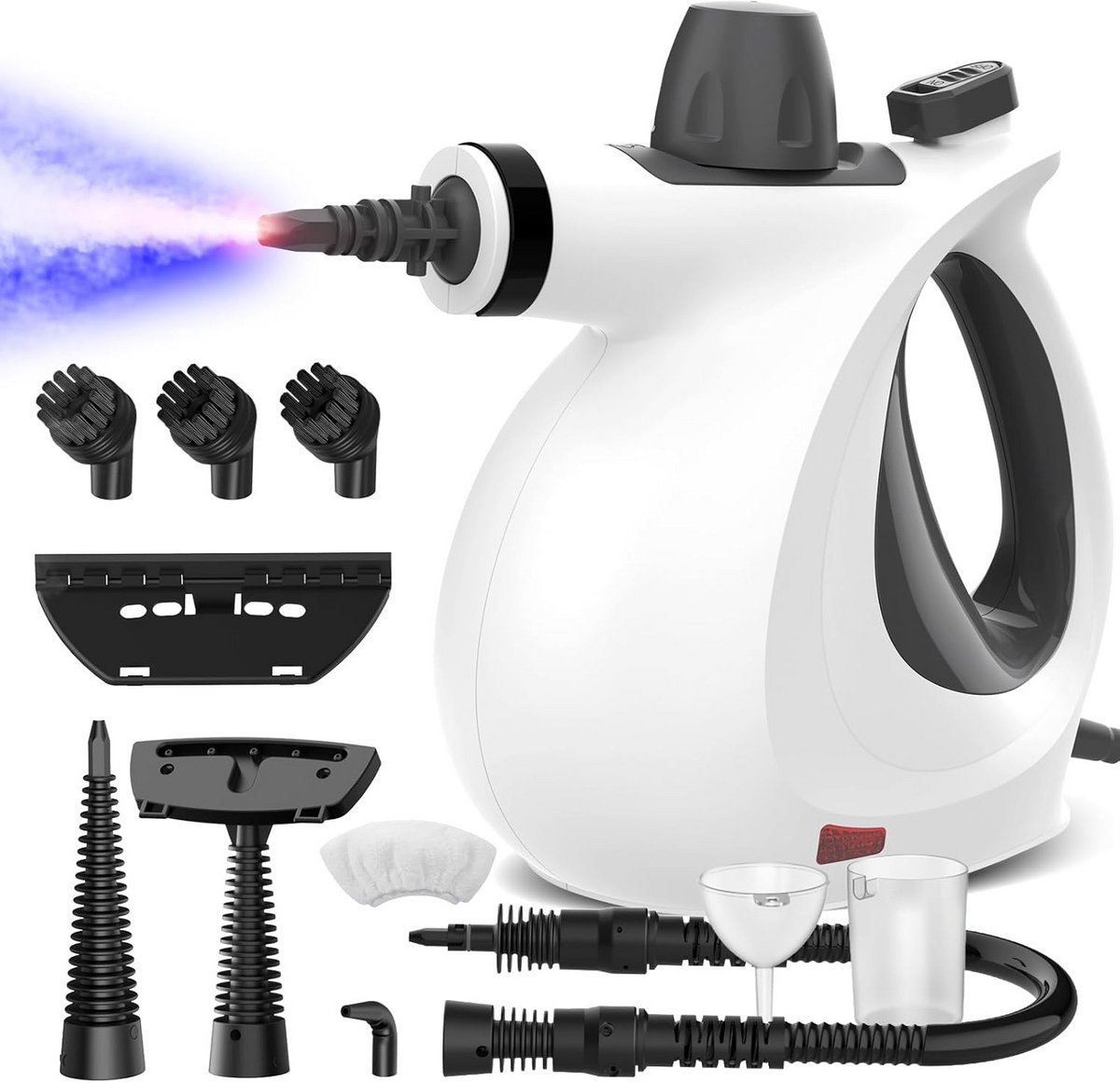 Krachtige Hand Stoomreiniger 1050W - Multifunctioneel & Chemisch Vrij - Inclusief 11 Accessoires