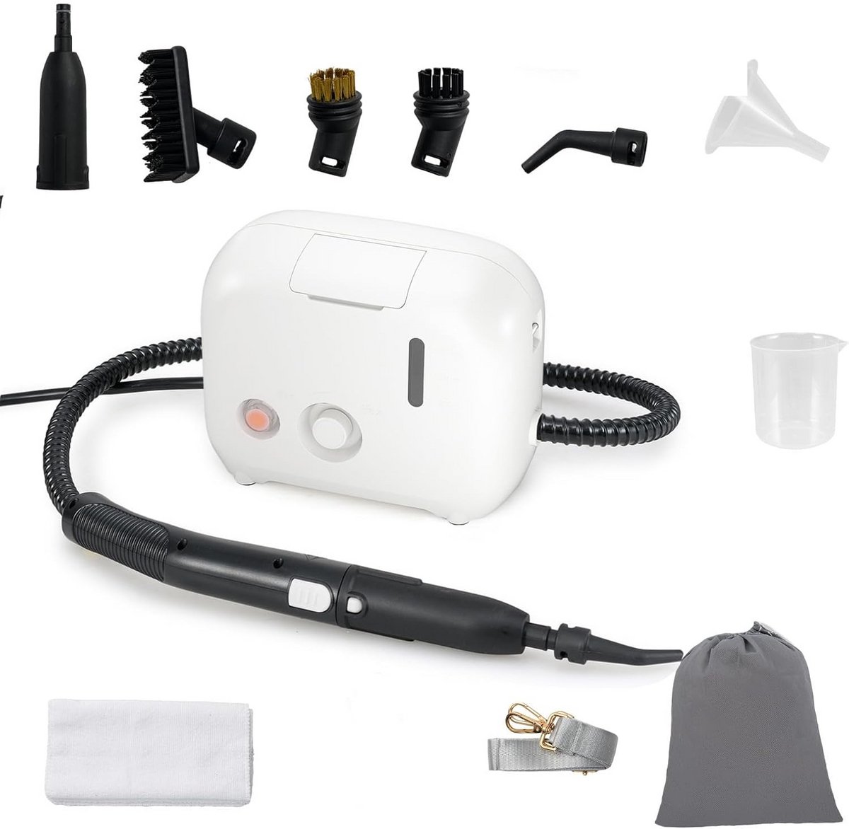 Krachtige Draagbare Stoomreiniger (1600W) - Snel Heet (15s) & 1L Tank