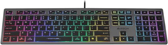 Bedraad QWERTY Gaming Toetsenbord met Neon Achtergrondverlichting en USB-Poorten