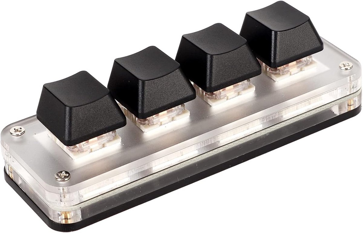 Mini Programmeerbaar Mechanisch Toetsenbord met Draaiknop voor Gaming en Productiviteit